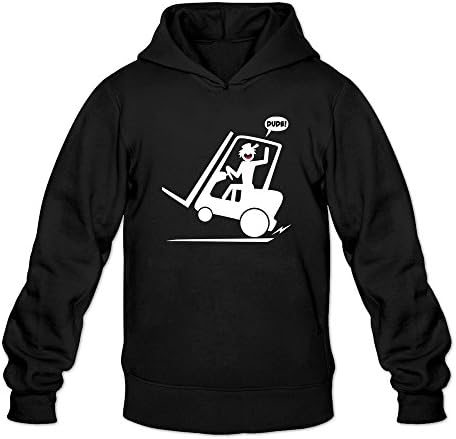 Newest Stickman Forklift Large 1 Pullover Hoodie Sweatshirt For Man Black