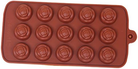 SinCook 15-Cavity Small Three-Dimensional Roses DIY Candy Baking Chocolate Cake Ice Jelly Pudding Silicone Molds