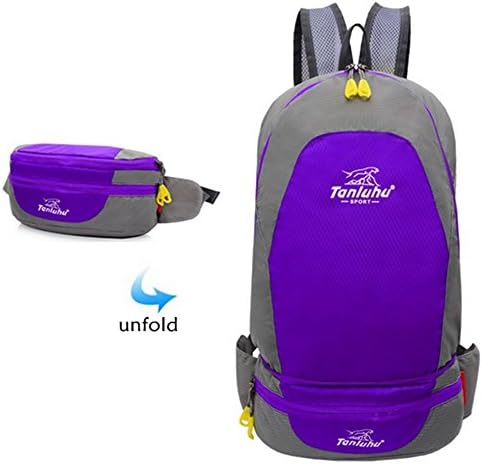 TLHO Multifunction Folding Waterproof Backpacks Lightweight Casual Rucksack (purple)