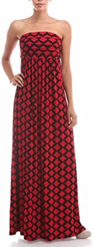 Hourglass Lilly Dresses Womens Diamond Lattice Maxi X-Small Red/Black