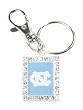 Licensed North Carolina Tarheels Keychain with Rhinestones Fashion Jewelry