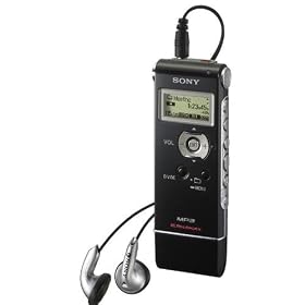 Sony ICD-UX71 - Digital voice recorder - flash 1 GB - WMA, MP3 - black