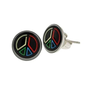 Stainless Steel Fake Plug Earrings - 16g Wire - 00G - Multi Peace