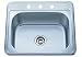 KRAUS KTM25 25-Inch Topmount Single Bowl 18 Gauge Stainless Steel Kitchen Sink