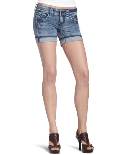 See Thru Soul Junior's Back Flap Roll Up Denim Short