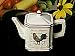 Brown Leghorn Rooster Porcelain Teapot