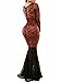 Cfanny Women's See Through Sheer Floral Lace Mermaid Dress
