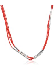 Steve Madden Coral Multi-Strand Tube Long Necklace, 29"