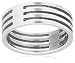 Fred Bennett Stainless Steel 3 Cut Out Stripes Ring