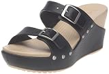crocs Women's Cobbler Wedge Sandal,Black/Chai,7 M US