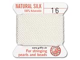 Griffin Bead Cord 100% Silk - No. 16 (1.05mm) White
