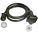 Conntek Double-End 7 Way Plug Trailer Extension Cord (Black, 8-Feet)