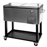 Metal Beverage Cooler Cart