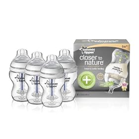 Tommee Tippee Closer to Nature Anti Colic Bottles (4 Bottles)