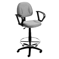 Fabric Drafting Stool with Loop Arms
