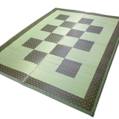 天然い草センターラグマット(圧縮わたセット)■福岡筑後産■白秋 191cm×250cm■インテリア感覚で涼感を！