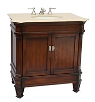 Hot Sale 35.5" Marble Top Bathroom Sink Vanity - # Q414M Stoughton