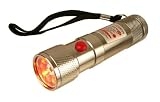 3-in-1 Super-Bright White + Red LED Flashlight Laser Pointer