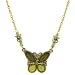Jewelry : Flights of Fancy Olivine Jonquil Hues Butterfly Necklace