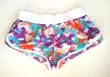 Juniors - White Band Board Short Boardie Shortie Pastel/Palm Trees by In Gear