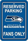 Seattle Seahawks Plastic Reserved Parking Sign 