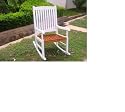 Indoor or Outdoor Acacia Wood Rocking Chair w/UV White Finish