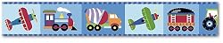 Trains Planes & Trucks Wall Border
