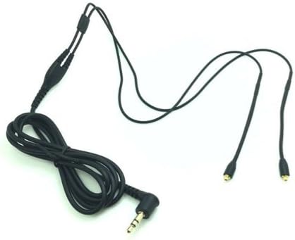 AGS Retail Ltd Compatible Replacement Audio Cable for Shure EAC 64 Inch Headphones - Black, 163cm Detachable Earphone Cable with Slim Mould, Gold Plated MMCX Audio Jacks | Audio Accessories