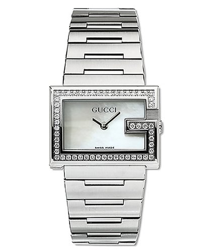 GUCCI 100 G-Rectangle Diamond Ladies Watch YA100510