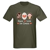 Peace Love Ice Cream Dark T-Shirt