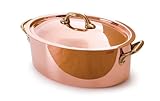Mauviel Copper 11-7/8-Inch Oval Stew Pot Mauviel Copper 11-7/8-Inch Oval Stew Pot
