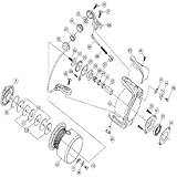 ダイワ(Daiwa) ラクセル 4000 パーツ:スプール(9-19)(部品No.016) 128:136