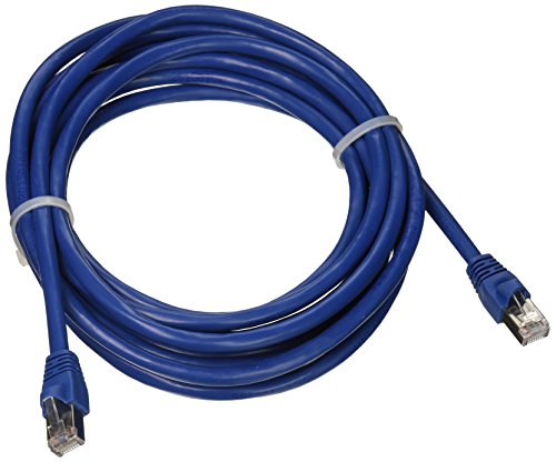Monoprice 14-Feet 24AWG Cat6A 500MHz STP Ethernet Bare Copper Network Cable, Blue (105903)