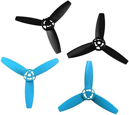 Haibei Upgrade Rotor Propellers for Parrot Bebop Drone 3.0 Rc Quadcopter Main Blades Propel Rc Quadcopter Accessories Blue &Black 4pcs