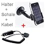 Richter KFZ Halterung vibrationsfrei 360� drehbar f�r Apple iPhone 3G 16GB, 8Gb und 3GS Halter mit HR Global Hals 360� drehbar /vibrationsfrei / Autohalterung / Autohalter mit Kugelgelenk neig- und schwenkbar + KFZ Ladekabel