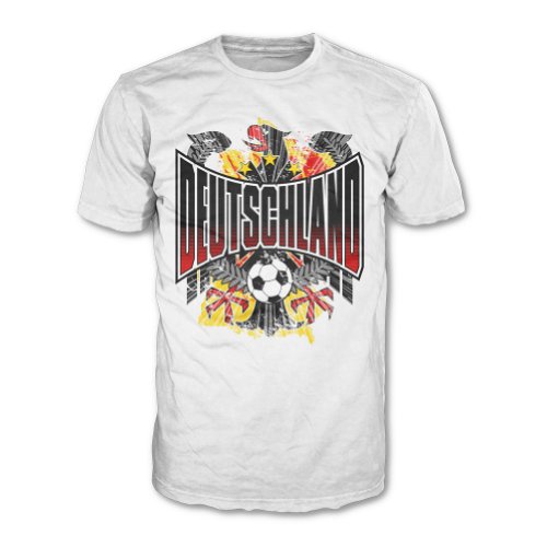 Deutschland Weltmeister 2014 Fanartikel WM Fanshirt T-Shirt Herren Shirt Fußball 90´s Comic 20464 (S)