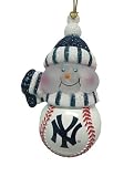 New York Yankees All Star Light Up Snowman Ornament (Set of 4)