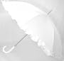Oversized Adult White Ruffle Umbrella Parasol, Can Be Used In The Rain Or The Sun, Great Gift Idea