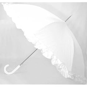 Oversized Adult White Ruffle Umbrella Parasol, Can Be Used In The Rain Or The Sun, Great Gift Idea
