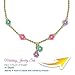Hand Painted Flower Earrings For Women Gold Plated Dangle Earrings - Two Colorful Flowers With A Center Crystal On Dangle Gold Chain Enamel Earrings For Teens Quality Fashion Jewelry Earrings For Mom