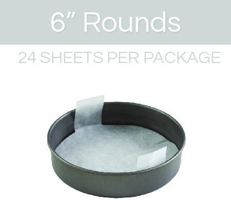 The Smart Baker Round Cake Pan Pre-Cut Parchment, 6 in. - Pack of 24