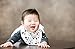Baby Bandana Drool Bibs Organic 4 Pack for Boys and Girls with Snaps, Absorbent Soft Cotton for Teething Feeding Baby Shower Gift Scarf Bib (Black Grey Orange Stripe Unisex) From Lil Dandelion