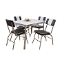 Target Marketing Systems 5 Piece Brimingham Retro Dining Set, Black