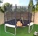 Outdoor Living : Mad Dash 12ft SE Trampoline with Football Print - BLUE & WHITE