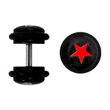 316lsurgicalsteel Logo, Red Star Plugs Fake Flesh Plugs