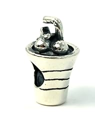 .925 Sterling Silver " Mixed Drink " Bead Compatible with Pandora Chamilia Kay Troll Bracelet