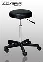 Profi - Friseur Rollhocker - Arbeitshocker Schwarz