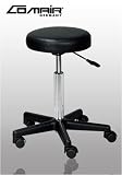 Profi - Friseur Rollhocker - Arbeitshocker Schwarz