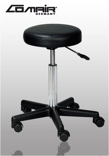 Produkt-Bild: Profi - Friseur Rollhocker - Arbeitshocker Schwarz