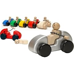 BAJO, Holzspielzeug, Auto, Anschnallen bitte, rot